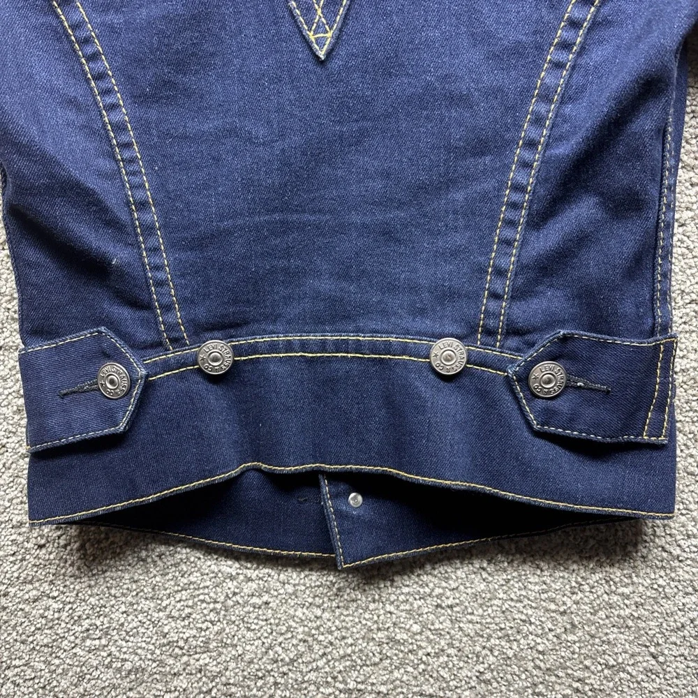 Levi's Denim Vintage‎ Jacket Womens XS Dark Blue Type 1 Iconic Trucker Jacket